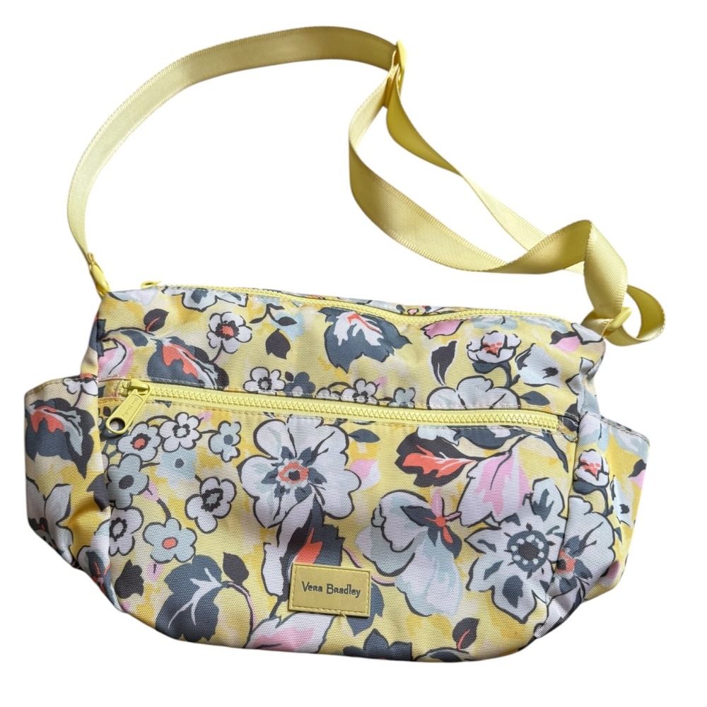 Vera Bradley Reactive Hipster‎ Crossbody Bag Sunny Garden Yellow Floral